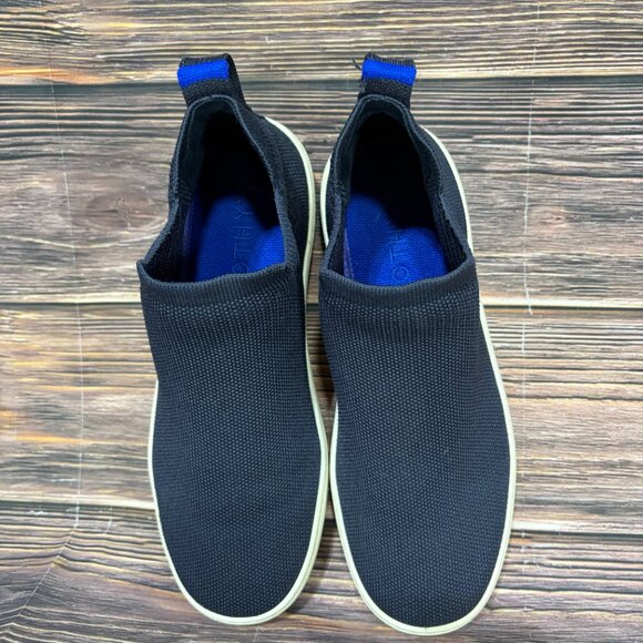 Rothy's The Chelsea Boot Women's Blue Knit Slip On Ankle Boot Shoes - Picture 7 of 8